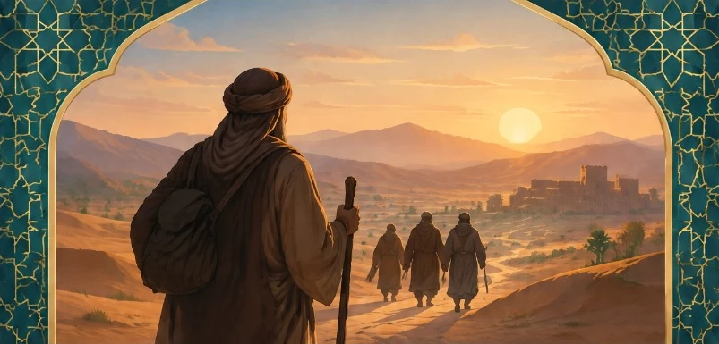 رسم توضيحي لرحلة بين الجبال