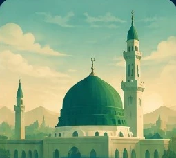 رسم توضيحي للمسجد النبوي